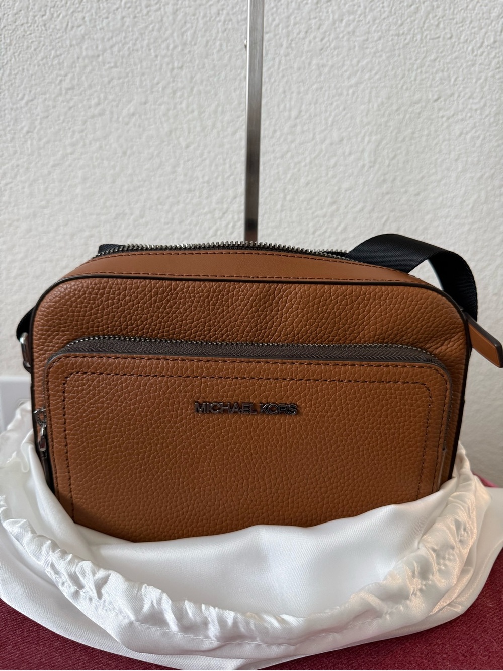 Michael Kors Cooper Leather Flight Bag Brown Crossbody NWT
